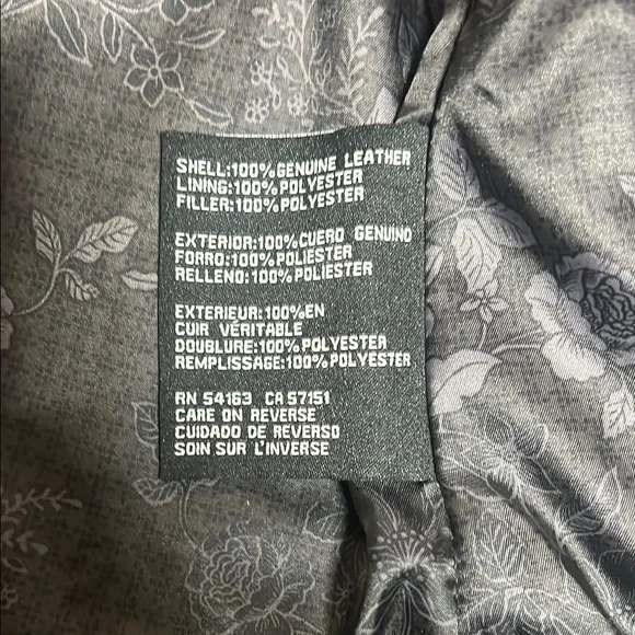 Guess Moto Black Leather Jacket with Asymmetrical Zipper Gold Ascents Size S/M - Picture 9 of 13